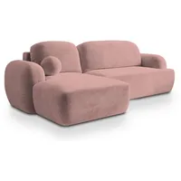 Masseno Ecksofa, Rosa, Holz, 3-Sitzer, L-Form,L-Form, 266x148 cm, Wohnzimmer, Sofas & Couches, Wohnlandschaften, Ecksofas