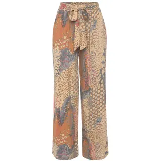 Buffalo Palazzohose Damen orange-blau-bedruckt Gr.34