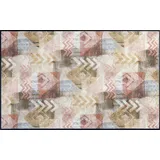 Wash+Dry Timesign Dekorative Fußmatte Drinnen Rechteckig Mehrfarbig