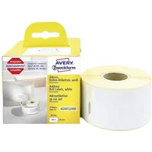 Avery Zweckform Adressetiketten ASS0722400 Weiß 36 x 89 mm 1 Rolle 260 St.