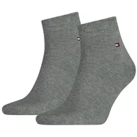 Tommy Hilfiger Herren Quarter Socken, Vorteilspack - Sneaker, Unifarben, 39-49 Grau 39-42