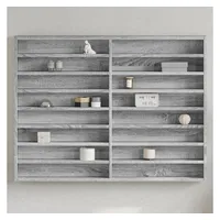 VidaXL Vitrinenschrank Grau Sonoma 100x8,5x75 cm Holzwerkstoff