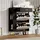 Okwish Schuhschrank 80 x 105 x 24 cm 1 Schublade / schwarz/weiß