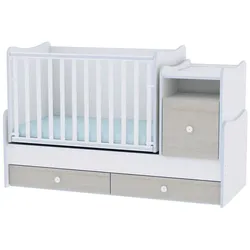 Lorelli Babybett Trend Plus NEW Schaukelfunktion Jugendbett Kommode Schreibtisch hellblau