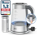 ZMC Wasserkocher Glas mit Temperaturwahl LED 1,8 Liter