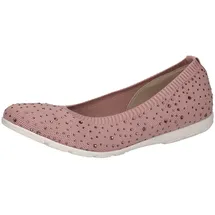 CAPRICE Damen Ballerinas Glitzer Bequem, Rosa (Rose Knit), 39 EU