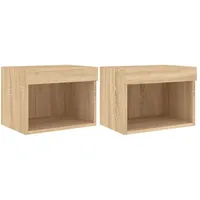 vidaXL Hängenachtschrank 2 Stk. 3160 x 30 x 1810 cm Braun