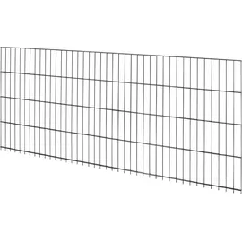Floraworld Doppelstabmattenzaun 201 x 83 cm Grau/Metall