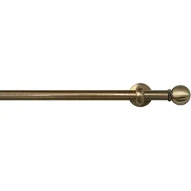 GARESA Gardinenstange GARESA "ESPERANCA", gold (antikmessingfarben), L:110cm Ø:16mm, Metall, Gardinenstangen, rustikale Vorhanggarnitur, verlängerbar, Eisen, Endk. Kugel, m. Ringe