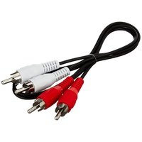 goobay Audio-Video-Kabel 2x Cinch-Stecker / 2x Cinch-Stecker 0,5m (50097)