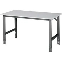 Rau Werktisch Tom B1500xT800xH760-1080mm Arbeitsplatte Melamin Gestell anthrazitgrau