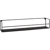 Home4You Wandregal 83 x 16 cm Schwarz
