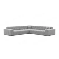 Sofa Dreams Ecksofa Polsterstoff Ecksofa Samt Modern Eckcouch Ibiza L Form Samtsofa Sofa, Loungesofa grau