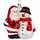 Holly & Jolly Weihnachtsmann mit Schneemann 11 cm rot/weiß
