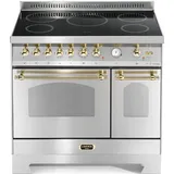 RSD 96 MFTE / 5I Standherd mit Doppelbackofen 90 cm - EDELSTAHL / MESSING