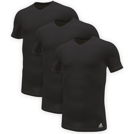 adidas Active Flex Cotton V-Neck Shirt black L 3er Pack