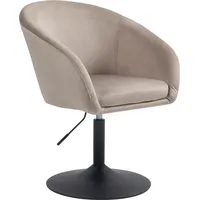 Svita JAMAIKA Loungesessel Cocktailsessel Tellerfuß mit Armlehnen Samt Taupe