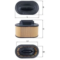 Luftfilter MAHLE LX 2966 für Maserati Ghibli III Quattroporte VI Levante