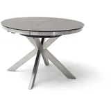 MCA Winnipeg Ausziehtisch Keramik Ø 120/160x76 cm - Silber
