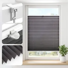 salcar Plissee 60 x 130 cm grau