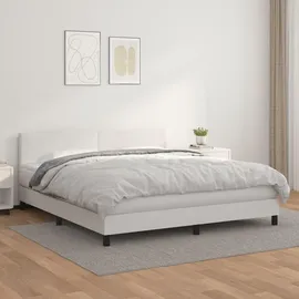 vidaXL Boxspringbett 180 x 200 cm Weiß