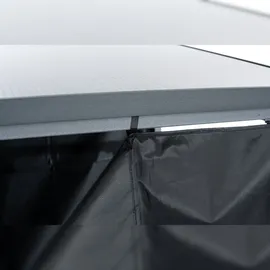 deluke Kaminholzregal Aluminium 70 x 165 x 165 cm Schwarz