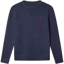 Pepe Jeans für Jungen. PB701234 Elbert marineblauer Pullover (16años= 176cm), Lässig, Baumwolle, Nachhaltig, Kinderbekleidung