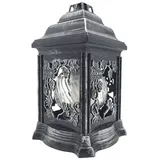 Buri Grablaterne mit Öllicht 26cm Silber Grabschmuck Grabkerzen Grablicht Friedhof