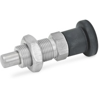 Ganter norm 817-10-12-BK-NI Edelstahl-Rastbolzen | Kunststoff-Knopf