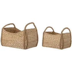 Bloomingville - Selma Korb, Bankuan Gras natur (2er-Set)