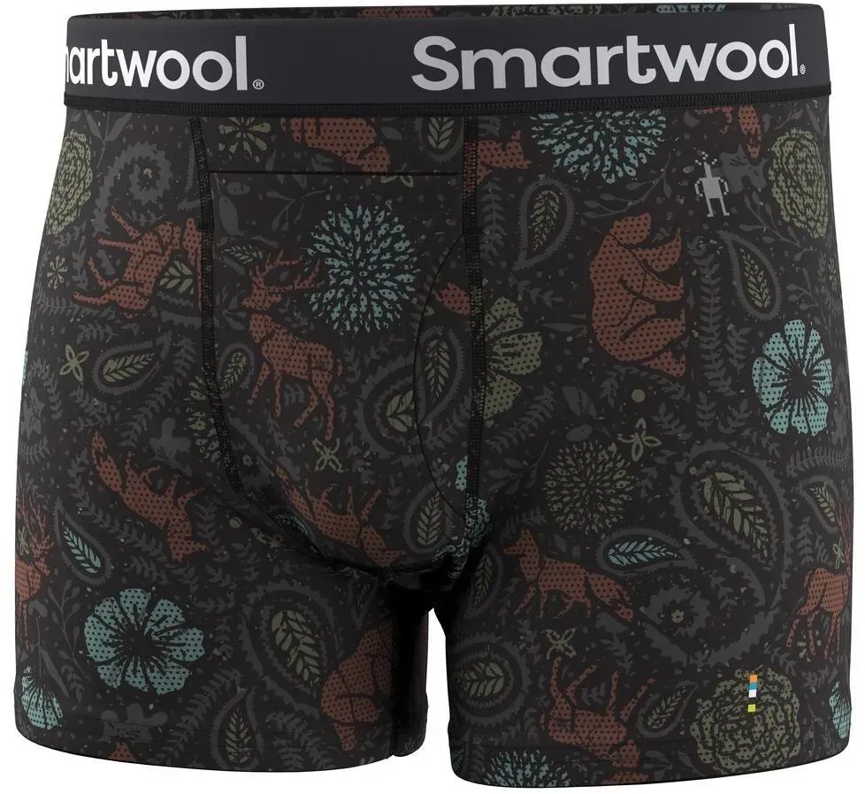 Smartwool Herren Merino Print Boxershorts - XL - black paisley