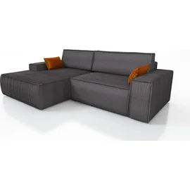 mebloland Ecksofa TOR mit Schlaffunktion. Farbe: Graphite. - Dunkelgrau