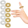 10er-Set Akupressur-Ringe zur Fingermassage, gold- und silberfarben