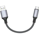 RAVIAD USB C Kabel 0.15M, Ladekabel USB C auf USB 3.2 Gen 2 Kabel 10Gbps Datenübertragung, Schnellladekabel USB C Kompatibel für iPhone 17 16 15 Air Pro Max, PS5, Galaxy S25 S24
