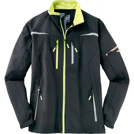 Terrax Workwear Herren Arbeitsjacke Softshelljacke - Zweifarbige Berufsjacke mit vielen Taschen in Schwarz-Limette Größe 3XL - 3XL