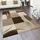 Paco Home Designer Teppich mit Konturenschnitt Karo Muster Braun Beige, Grösse:300x400 cm