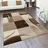 Paco Home Designer Teppich mit Konturenschnitt Karo Muster Braun Beige, Grösse:300x400 cm