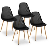 FROMM & STARCK Stuhl 4er Set bis 150 kg Sitzfläche 52 x 46,5 cm schwarz