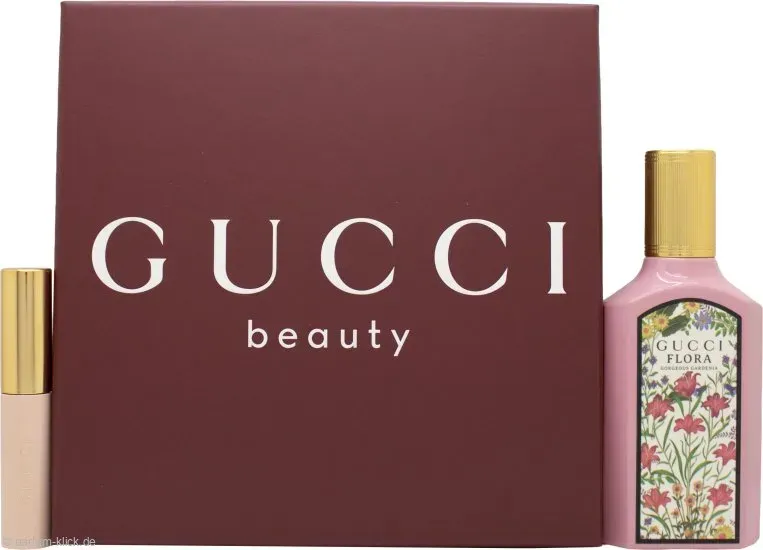 Gucci Flora Gorgeous Gardenia Eau de Parfum Gift Set 50ml EDP + 3ml Mascara L'Obscur 01 Black