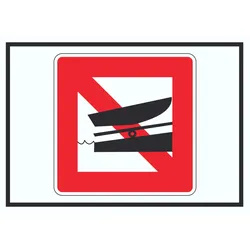 Ein- und Auswassern verboten Symbol A2 (420x594mm)