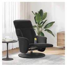 vidaXL Massage Relaxsessel Samt 91 x 105,5 x 71 cm Schwarz mit verstellbarer Fußstütze