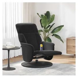 vidaXL Massage Relaxsessel Samt 91 x 105,5 x 71 cm Schwarz mit verstellbarer Fußstütze