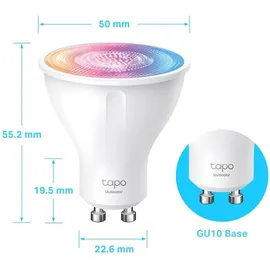 TP-Link Tapo L630 GU10 (2 Stück) Intelligente LED Lampe, RGB