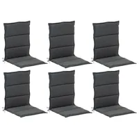 GO-DE Stuhlauflagen Mittellehner 6er Set WAKA, Anthrazit - Mittellehner