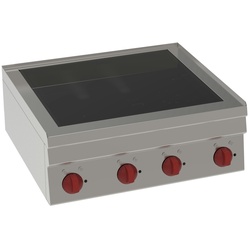 Glaskeramik-kochfeld 4 hitzezonen - 700x600x280 mm - 8600 W 400/3V - 30310611 Eurast