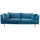 VCM Boom Sofa 3 Personen velour blau.