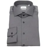 Eterna Businesshemd Modern Fit leicht tailliert bügelfrei Kentkragen grau 44