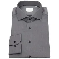 Eterna Businesshemd Modern Fit leicht tailliert bügelfrei Kentkragen grau 44