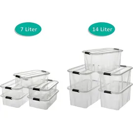 Logiplast Aufbewahrungsbox 7 ltr. 10-tlg. transparent