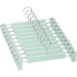 Famanu Hosenbügel Set mit Clips - Lichtgrün, drehbare Haken, 10 Stück